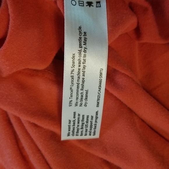 Eileen Fisher Asymmetrical Top Coral Color Size XSmall - Picture 6 of 6